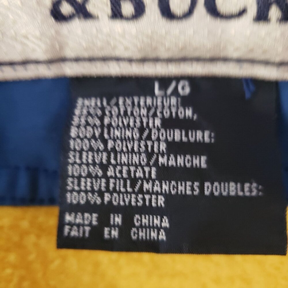 Cutter & Buck Mens L/G Blue Yellow Hooded Jacket - Picture 10 of 12